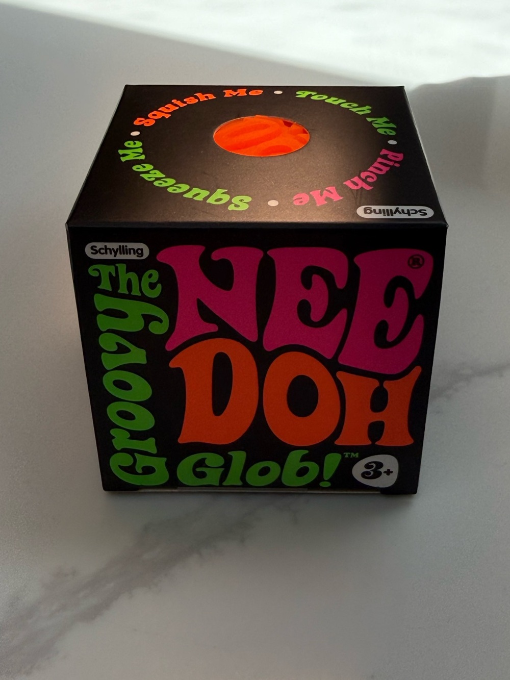 NeeDoh Groovy Glob! Bright Orange Squish - NEON Schylling